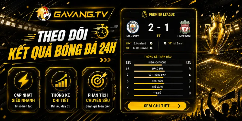 Theo dõi kết quả bóng đá 24h